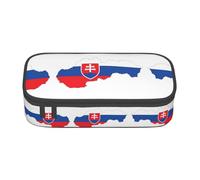 HDSKFNS Slovakia Flag Map Print Pencil Case-Pencil Bag Artists' Pens,Pencils Marker Box Large Capacity Perfect Work Travel