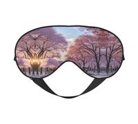 HDSKFNS Snow Falling In The Park Print Sleep Mask Silk-Like Eye Mask Sleeping Eye Mask For Women Men For Travel Sleep Relaxation