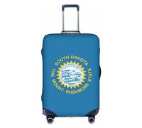 HDSKFNS South Dakota Flag Print Suitcase Covers For Luggage Suitcase Cover Travel Luggage Cover Fits 18-32 Inch Suitcases, White, S