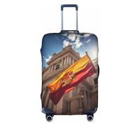 HDSKFNS Spain Flag Print Suitcase Covers For Luggage Suitcase Cover Travel Luggage Cover Fits 18-32 Inch Suitcases, White, S