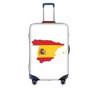 HDSKFNS Spanish Flag Map Print Suitcase Covers For Luggage Suitcase Cover Travel Luggage Cover Fits 18-32 Inch Suitcases, White, XL