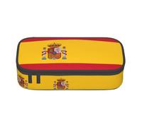 HDSKFNS Spanish Flag Print Pencil Case-Pencil Bag Artists' Pens,Pencils Marker Box Large Capacity Perfect Work Travel