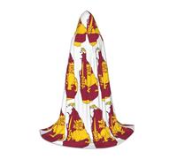 HDSKFNS Sri Lanka Flag Map Print Halloween Hooded Cloak Masquerade Cosplay Costume Unisex Witch Robe Cloak with Hood Cape, Black, Large