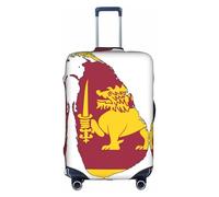HDSKFNS Sri Lanka Flag Map Print Suitcase Covers For Luggage Suitcase Cover Travel Luggage Cover Fits 18-32 Inch Suitcases, White, L
