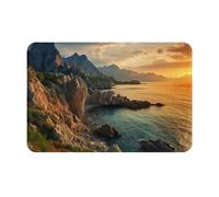 HDSKFNS Stones Blue Sea Ocean Sunrise Mountain Print Door Mat,Entrance Mat Welcome Floor Mats for Porch Bathroom Laundry Room Decor Floor Rug