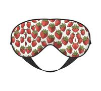 HDSKFNS Strawberry Pattern01 Print Sleep Mask Silk-Like Eye Mask Sleeping Eye Mask For Women Men For Travel Sleep Relaxation