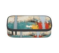 HDSKFNS Striped Abstract Colorful Print Pencil Case-Pencil Bag Artists' Pens,Pencils Marker Box Large Capacity Perfect Work Travel