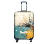 HDSKFNS Striped Abstract Colorful Print Suitcase Covers For Luggage Suitcase Cover Travel Luggage Cover Fits 18-32 Inch Suitcases, White, L