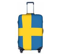 HDSKFNS Swedish Flag Print Suitcase Covers For Luggage Suitcase Cover Travel Luggage Cover Fits 18-32 Inch Suitcases, White, X-Large