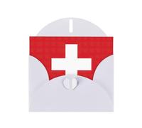 HDSKFNS Swiss Flag Print Greeting Cards 6x4 Inch Pearl Paper Cards With Envelopes,For Birthday Wedding Sympathy