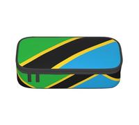 HDSKFNS Tanzania Flag Print Pencil Case-Pencil Bag Artists' Pens,Pencils Marker Box Large Capacity Perfect Work Travel