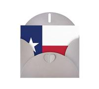 HDSKFNS Texas State Flag Print Greeting Cards 6x4 Inch Pearl Paper Cards With Envelopes,For Birthday Wedding Sympathy