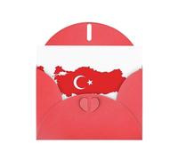 HDSKFNS Turkey Flag Map Print Greeting Cards 6x4 Inch Pearl Paper Cards With Envelopes,For Birthday Wedding Sympathy