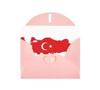 HDSKFNS Turkey Flag Map Print Greeting Cards 6x4 Inch Pearl Paper Cards With Envelopes,For Birthday Wedding Sympathy
