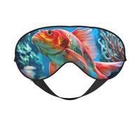 HDSKFNS Underwater World Hd Fish Print Sleep Mask Silk-Like Eye Mask Sleeping Eye Mask For Women Men For Travel Sleep Relaxation