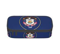 HDSKFNS Utah Flag Print Pencil Case-Pencil Bag Artists' Pens,Pencils Marker Box Large Capacity Perfect Work Travel