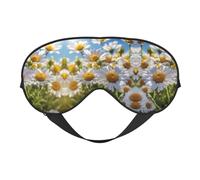 HDSKFNS Wild White Daisy Flower Print Sleep Mask Silk-Like Eye Mask Sleeping Eye Mask For Women Men For Travel Sleep Relaxation