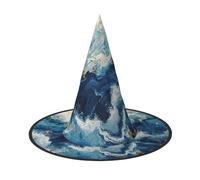 HDSKFNS Within The Tides Print Halloween Witch Hat Wizard Hat For Parties Perfect Accessory For Costumes Holiday Party