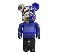 HDSLURIO Bearbrick 400% Violent Bear Camouflage Blue Shark Luxury Home Decoration, Building Blocks Bear Sculpture Doll Accessories Gift 28cm/11in