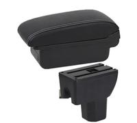 HDSNWG Car Armrest Box Storage Box Car Accessories Interior Details Retrofit Parts PU Leather For Splash(A3 white line No USB)