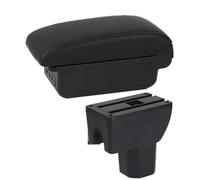 HDSNWG Car Armrest Box Storage Box Car Accessories Interior Details Retrofit Parts PU Leather For Splash(B2 black line 3USB)