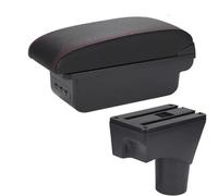 HDSNWG Car Armrest Box Storage Box Retrofit Parts Car Accessories For March For Micra K13 For Sunny 2010-2022(B1 Black red 3USB)