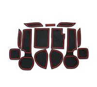 HDSNWG Car Door Groove Mat For Suzuki SX4 S-Cross 2014-2018 Gate Slot Mat Rubber Anti-Slip Mat Cushion(Rosso)
