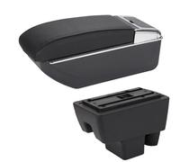 HDSNWG Car Interior Accessories Center Console Storage Box Multifunctional Armrest Storage Box For RAPID(D2 Black line No USB)