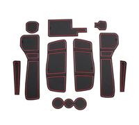 HDSNWG Car Non-Slip Door Groove Mats Gate Slot Pad Water Cup Mat Silicone Cusion For Cupra For Formentor 2021-2024 Cushion(Rosso)