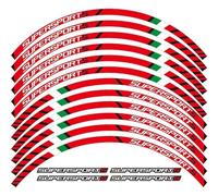 HDSNWG Easy installation Motorcycle Accessories Wheel Stickers Reflective Wheel Stickers Decals Reflective Rims For DUCATI For Supersport S 939(Style 2)