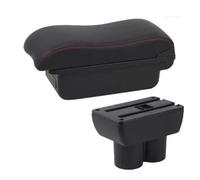 HDSNWG PU Leather Car Armrest Special Storage Box Modification Parts For Jimny JB23 JB43 1998-2018(A1 red line No USB)