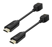 HDSUNWSTD HDMI Extender, 2-Port HDMI over Ethernet Adapter, Supports 1080p, Black, 60m