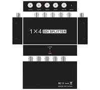 HDSUNWSTD SDI Splitter 1x4 Multimedia Split SDI Extender Adapter Support HD-SDI, SD-SDI and 3G-SDI Signals for Projector Monitor Camera（1 sdi Input and 4 sdi Output