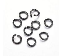 HDSupplies 100 Pieces - 304 Black Tone Stainless Steel Jump Rings - 6mm - 18 Gauge (1mm Thickness)