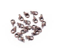 HDSupplies 100 Pieces - Lobster Clasps - Red Copper Tone - 14x8mm / 1.8mm Hole