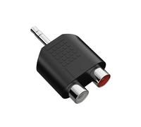 HDSupply Audio Divider, Adaptador Y, Conector Jack Aux 3.5 mm to 2 x RCA Cinch Socket, for Altavoces, Subwoofer, Sound Bar, TV, Coche, Radio, Smartphone, Tablet,