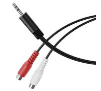 HDSupply Audio Divider, Cable Adaptador Y, Conector Jack Aux 3.5 mm to 2 x RCA Cinch Plug, for Altavoces, Subwoofer, Sound Bar, TV, Coche, Radio, Smartphone, Tablet,