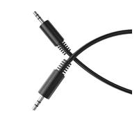 HDSupply Aux Cable, 0.25m Jack Cable, 3.5mm Audio Jack Stereo 3 Pin Audio Cable for Headphone, Soundbar, TV, Car, Radio, Black