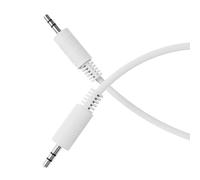 HDSupply Aux Cable, 2m Jack Cable, 3.5mm Stereo Audio Jack 3 Pole Audio Cable for Headphone, Soundbar, TV, Car, Radio, White