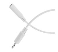 HDSupply Aux Extension Cable 1m 3 Pole Stereo Jack 3.5mm Audio Cable for Headphone Soundbar TV Car Radio White