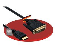 HDSupply High speed HDMI cable with Ethernet, HDMI-A plug (19-pin) to HDMI-A plug (19-pin), double shielded, gold-plated contacts.