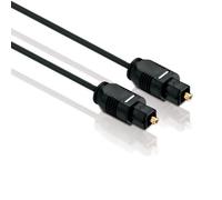 HDSupply TC010-015 Toslink S/PDIF Audio Cable, Optical Fibre Optic Connector/Male, Diameter 2.2 mm, 1.50 m, Black
