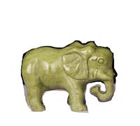 HDTIEN Natural green jade elephant auspicious objects to attract wealth home accessories office feng shui ornaments,12cm