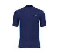 HDTIYUYP Mens Short-Sleeve Rash Guards - Adults UV Production Breathable Active Beach Sports Swim Tee Male Quickdrying Surfing Shirt Water Sport Wet Top Dark Blue 4XL