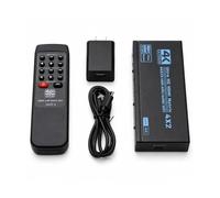 HDTV Matrix Switch Support EDID, 4 in 2 Out 4K HDTV Switcher Splitter with Optical, 3.5mm Audio Output and Remote Control