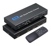 HDTV Multi-Viewer 4 Input 1 Output Splitter 4K 30Hz Resolution and Seamless Switching to Meet HDTV Multi Viewer Display Mode