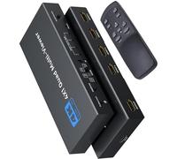 HDTV Switcher 4 Input 1 Output with Remote 1080P 60Hz to 4K 30Hz Resolution 4x1 Multi-viewer Multi Screen Switcher for Gaming