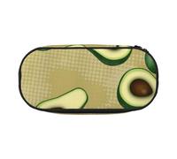 HDTVTV Avocado Dot Brown Pencil Pouch Pen Case Portable Pencil Bag with Zipper Cosmetic Pouch Bag