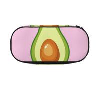 HDTVTV Avocado Print Pink Pencil Pouch Pen Case Portable Pencil Bag with Zipper Cosmetic Pouch Bag