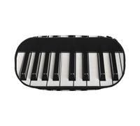 HDTVTV Black and White Piano Keys Printed Pencil Pouch Pen Case Portable Pencil Bag with Zipper Cosmetic Pouch Bag